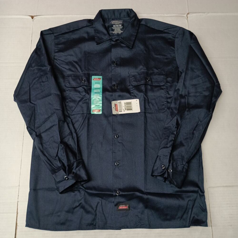 Dickies Essential Work Shirt Men's Size‎ M Blue Temp Control